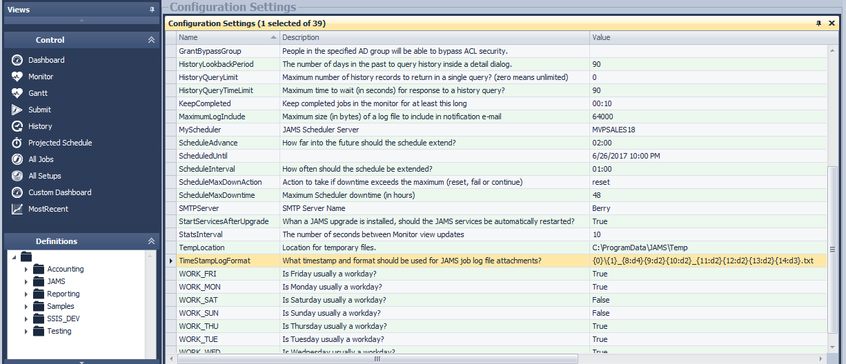 Change File Extension of Job Logs JAMS Scheduler